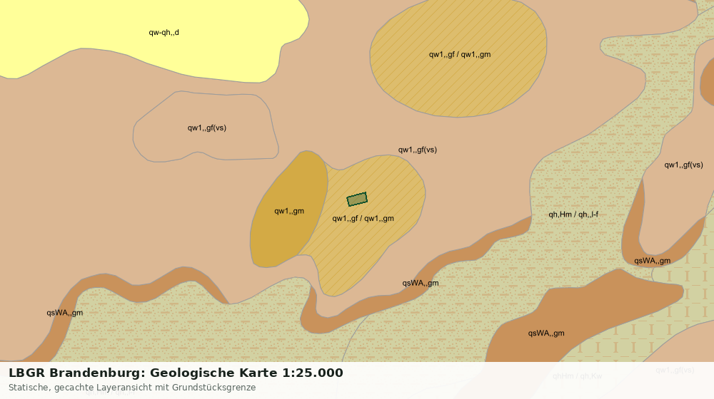 Statische Kartenansicht: LBGR Brandenburg: Geologische Karte 1:25.000