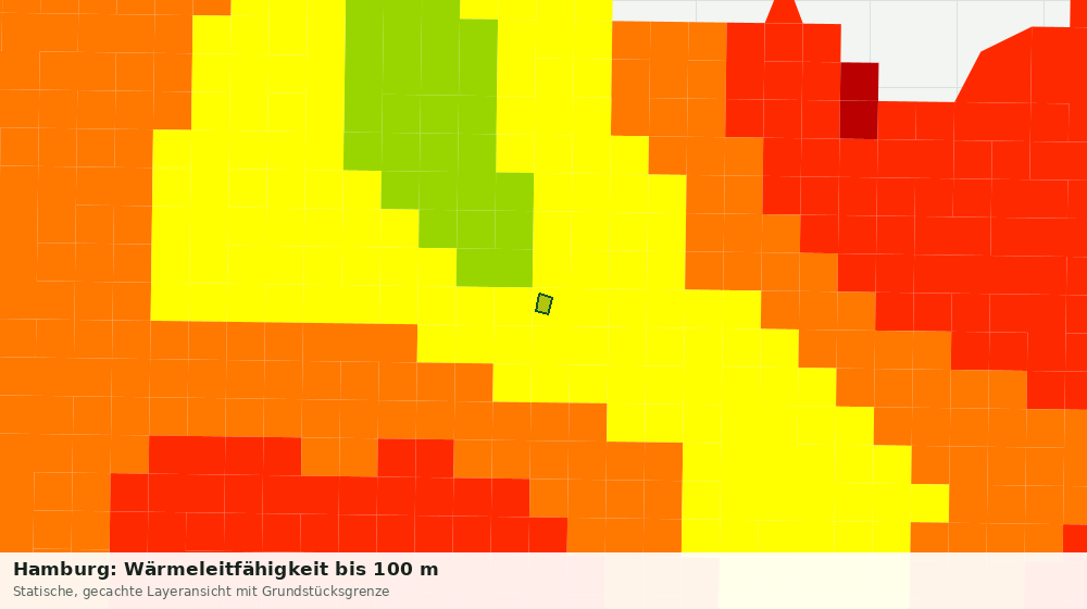 Statische Kartenansicht: Hamburg: Wärmeleitfähigkeit bis 100 m