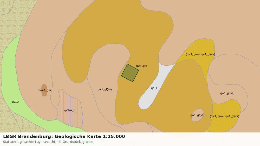 Statische Kartenansicht: LBGR Brandenburg: Geologische Karte 1:25.000