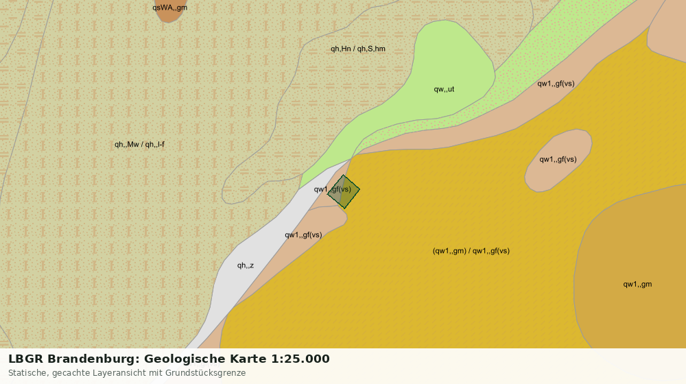 Statische Kartenansicht: LBGR Brandenburg: Geologische Karte 1:25.000