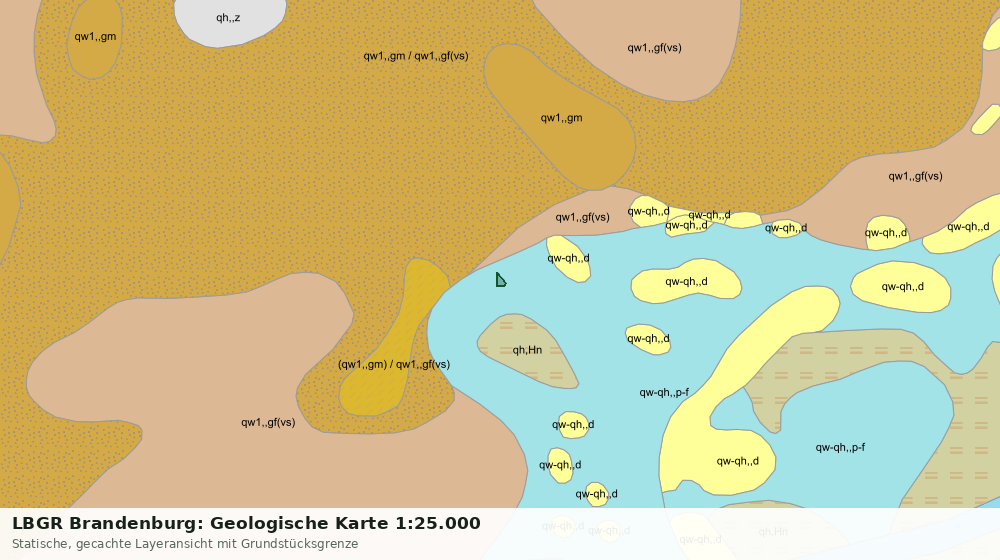 Statische Kartenansicht: LBGR Brandenburg: Geologische Karte 1:25.000