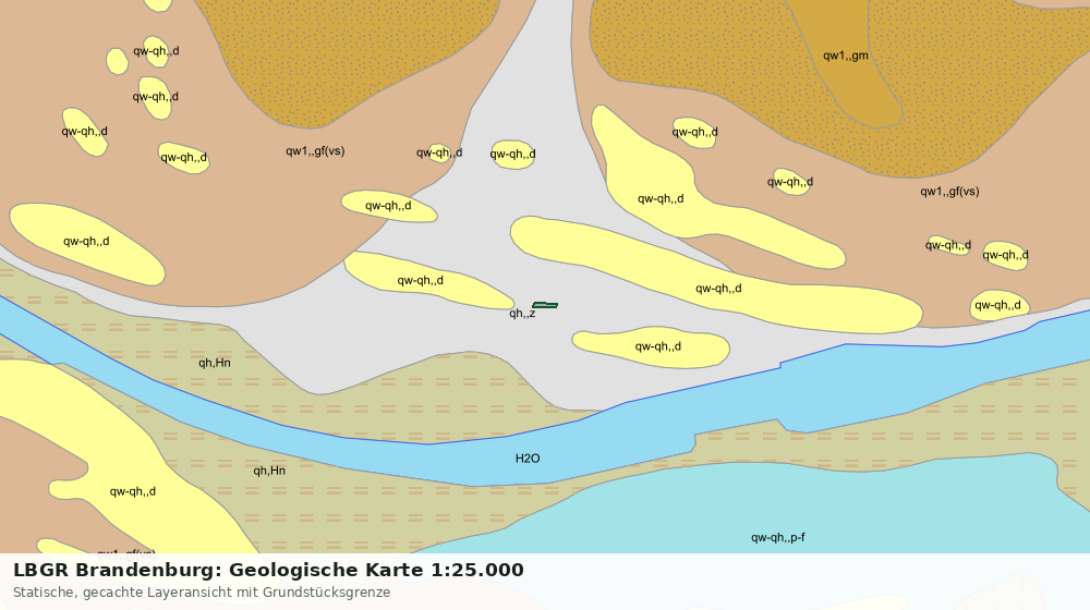 Statische Kartenansicht: LBGR Brandenburg: Geologische Karte 1:25.000