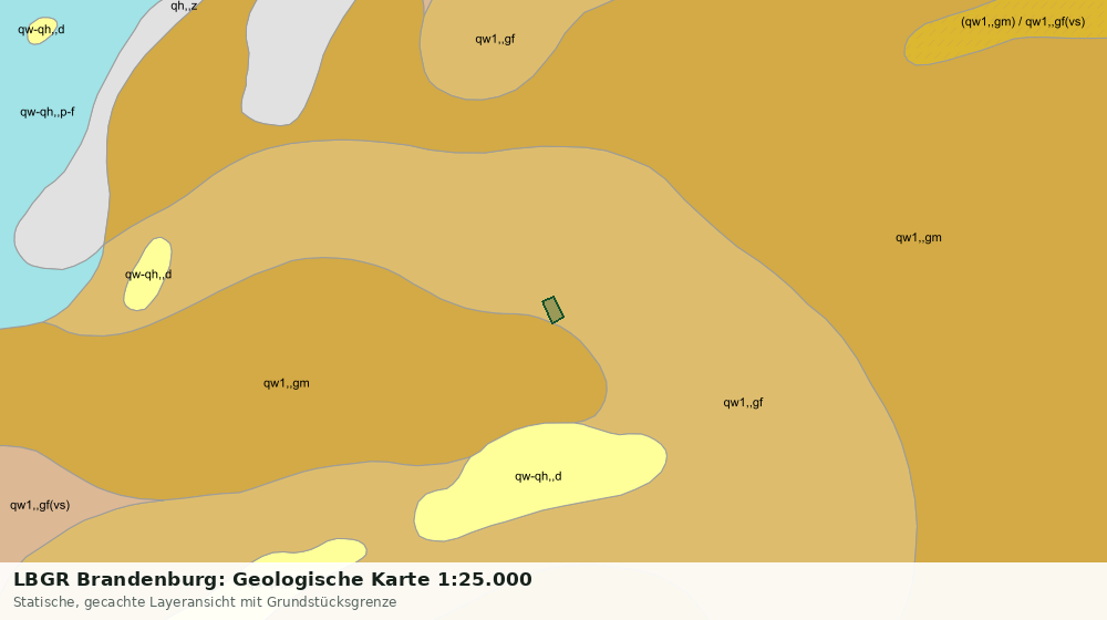 Statische Kartenansicht: LBGR Brandenburg: Geologische Karte 1:25.000