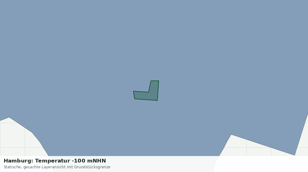 Statische Kartenansicht: Hamburg: Temperatur -100 mNHN