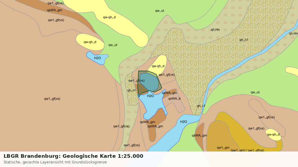 Statische Kartenansicht: LBGR Brandenburg: Geologische Karte 1:25.000