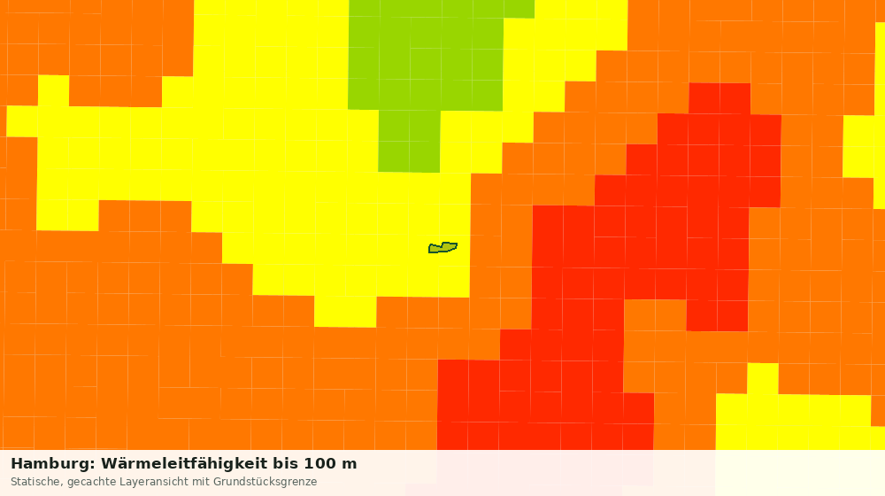 Statische Kartenansicht: Hamburg: Wärmeleitfähigkeit bis 100 m