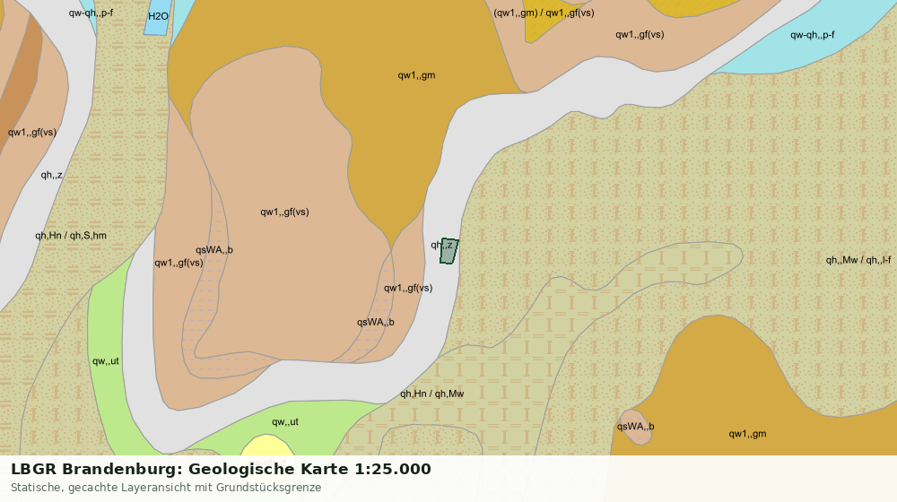 Statische Kartenansicht: LBGR Brandenburg: Geologische Karte 1:25.000