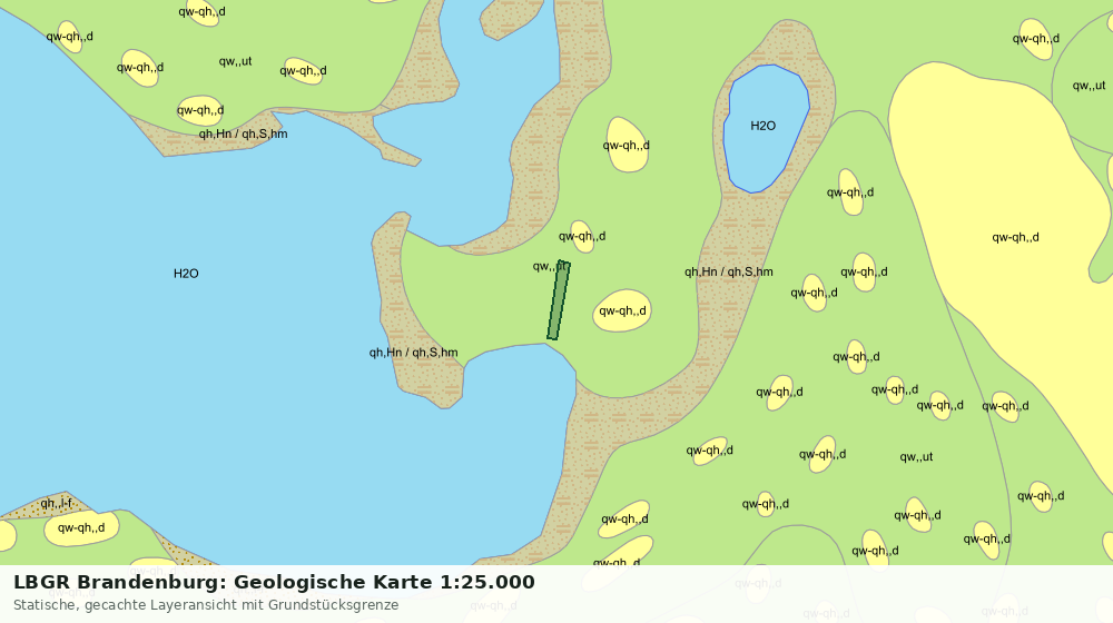 Statische Kartenansicht: LBGR Brandenburg: Geologische Karte 1:25.000