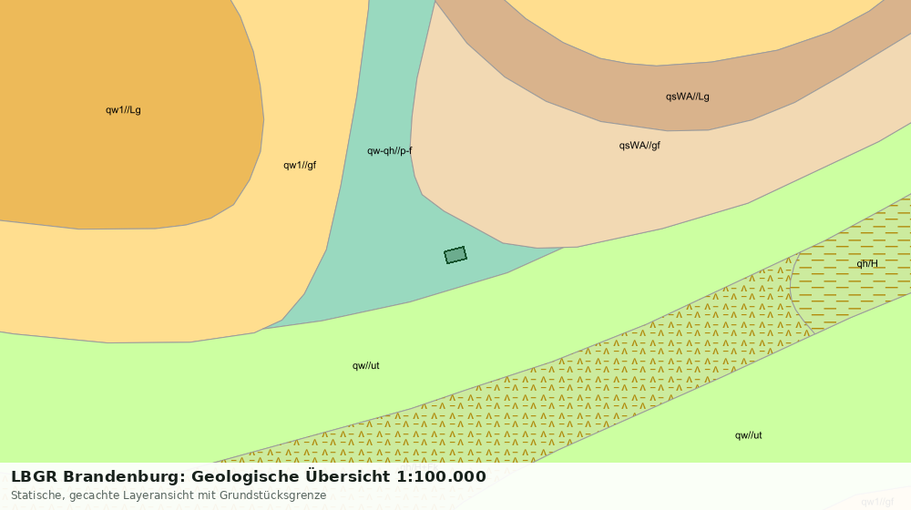 Statische Kartenansicht: LBGR Brandenburg: Geologische Übersicht 1:100.000