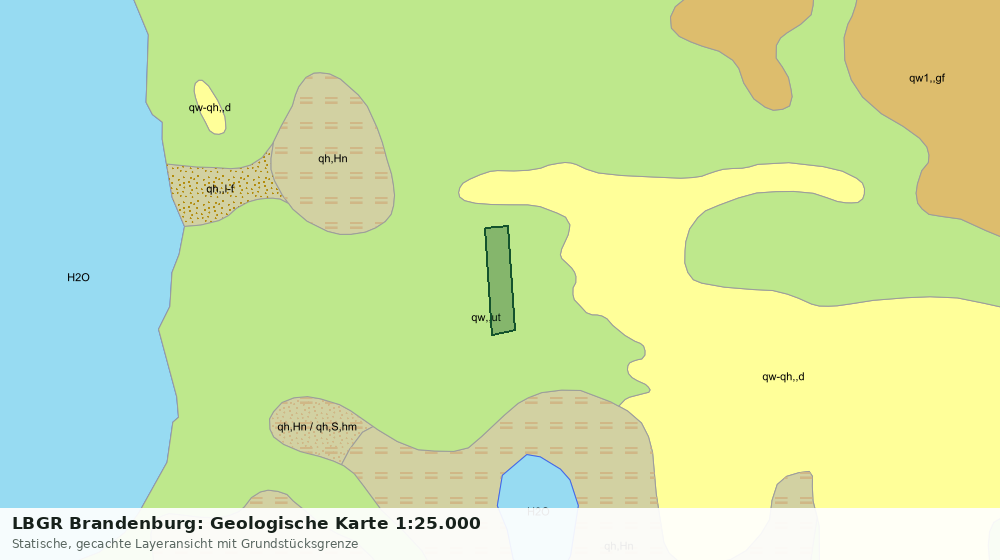 Statische Kartenansicht: LBGR Brandenburg: Geologische Karte 1:25.000