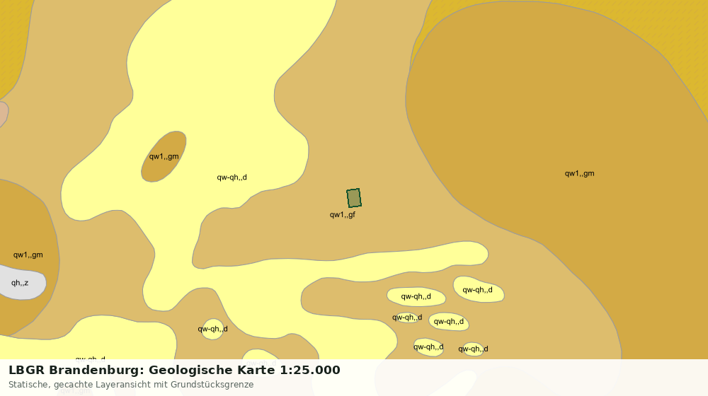 Statische Kartenansicht: LBGR Brandenburg: Geologische Karte 1:25.000