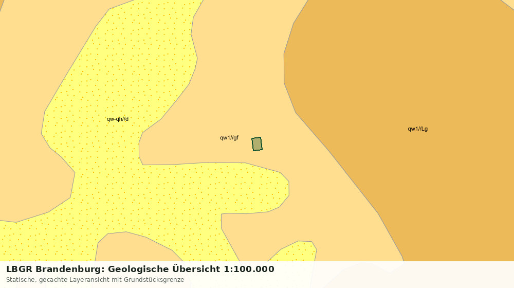 Statische Kartenansicht: LBGR Brandenburg: Geologische Übersicht 1:100.000