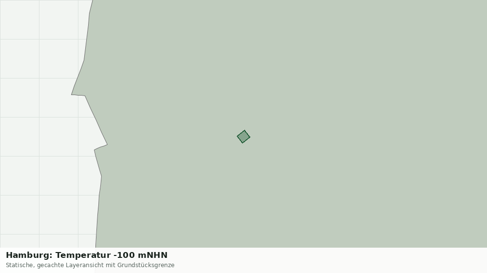 Statische Kartenansicht: Hamburg: Temperatur -100 mNHN