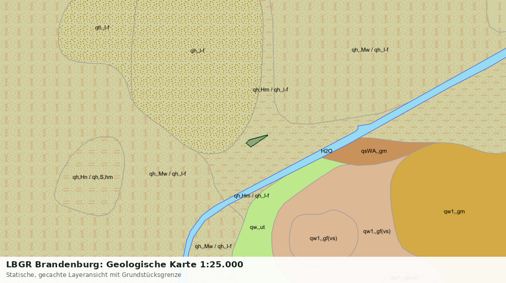 Statische Kartenansicht: LBGR Brandenburg: Geologische Karte 1:25.000