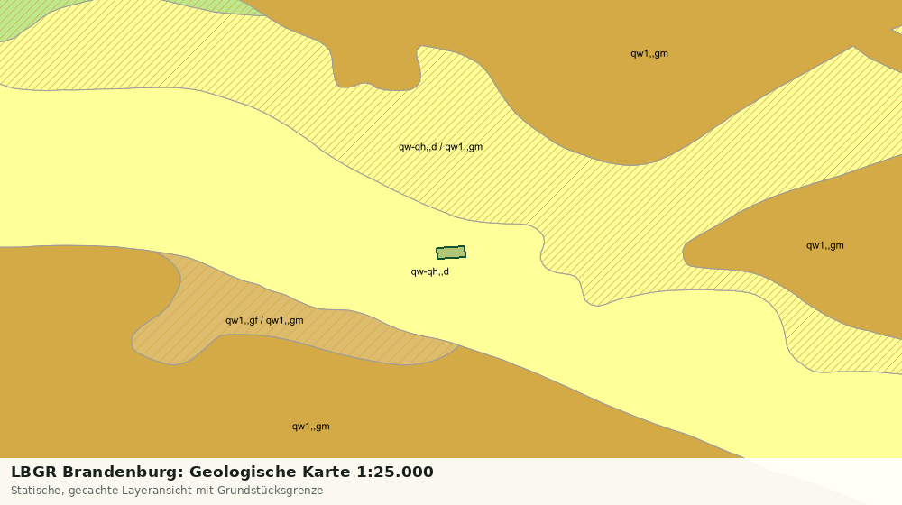 Statische Kartenansicht: LBGR Brandenburg: Geologische Karte 1:25.000