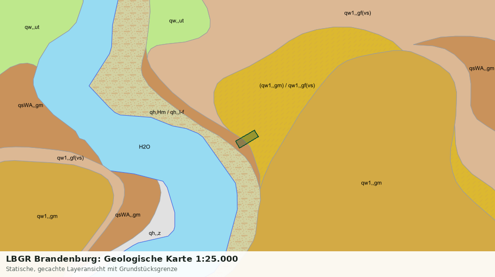 Statische Kartenansicht: LBGR Brandenburg: Geologische Karte 1:25.000