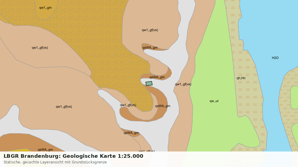 Statische Kartenansicht: LBGR Brandenburg: Geologische Karte 1:25.000