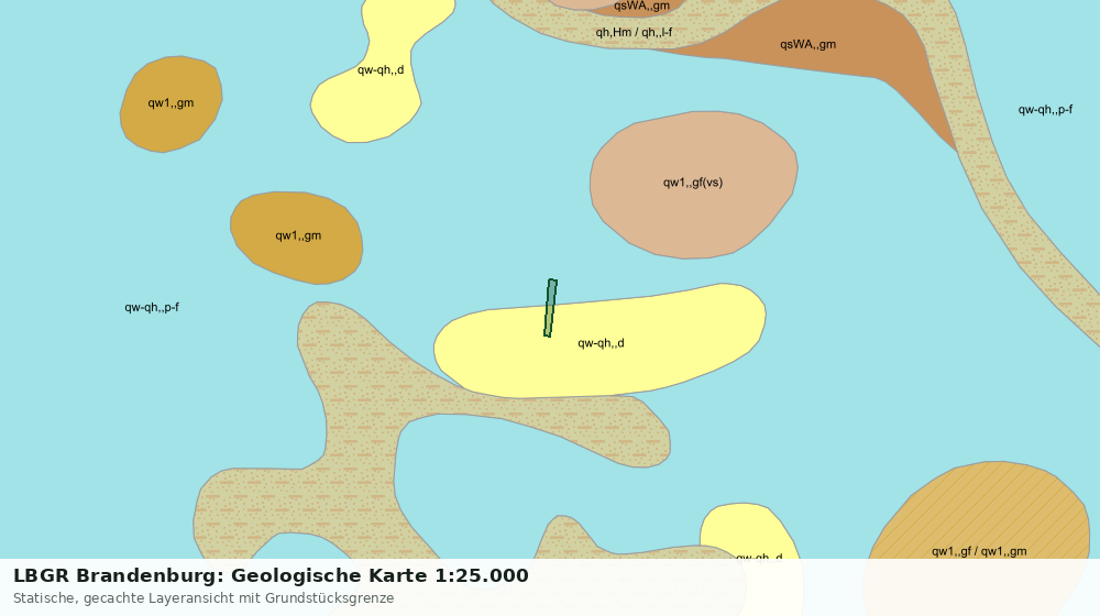 Statische Kartenansicht: LBGR Brandenburg: Geologische Karte 1:25.000