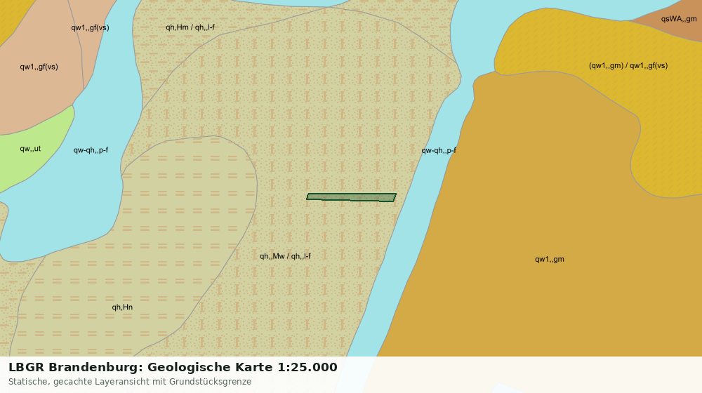 Statische Kartenansicht: LBGR Brandenburg: Geologische Karte 1:25.000