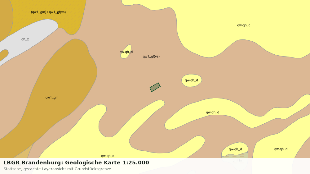 Statische Kartenansicht: LBGR Brandenburg: Geologische Karte 1:25.000