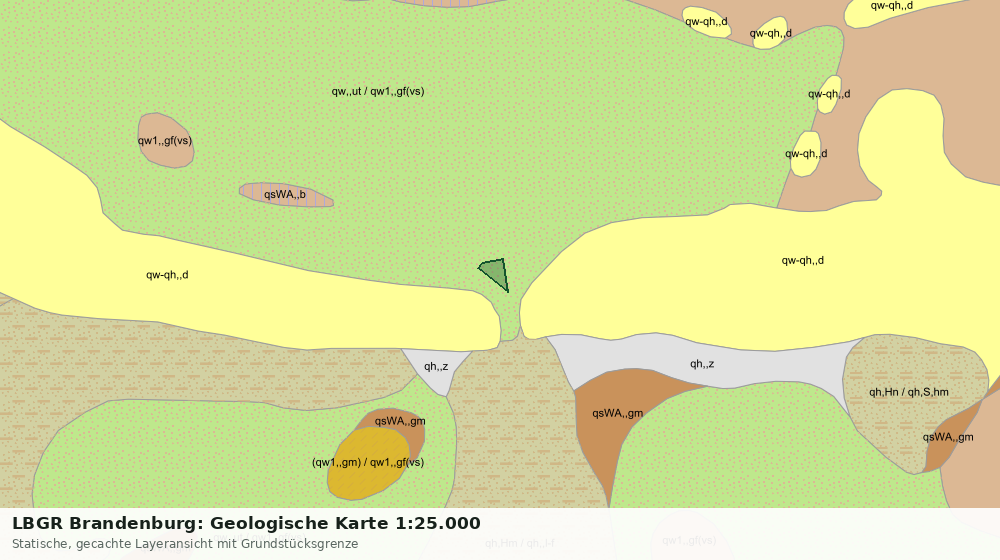 Statische Kartenansicht: LBGR Brandenburg: Geologische Karte 1:25.000