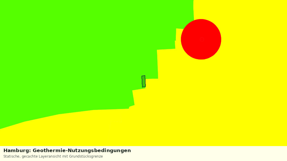 Statische Kartenansicht: Hamburg: Geothermie-Nutzungsbedingungen