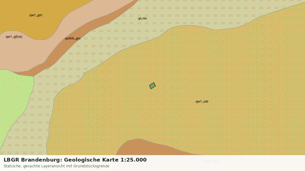 Statische Kartenansicht: LBGR Brandenburg: Geologische Karte 1:25.000
