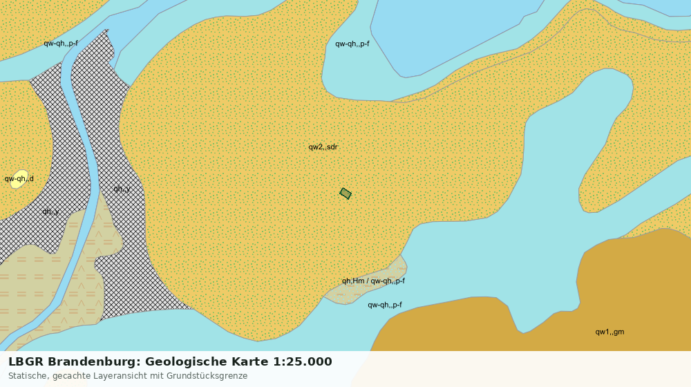 Statische Kartenansicht: LBGR Brandenburg: Geologische Karte 1:25.000