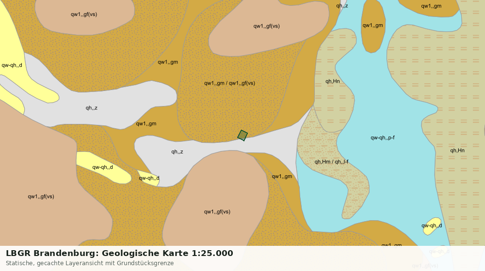 Statische Kartenansicht: LBGR Brandenburg: Geologische Karte 1:25.000