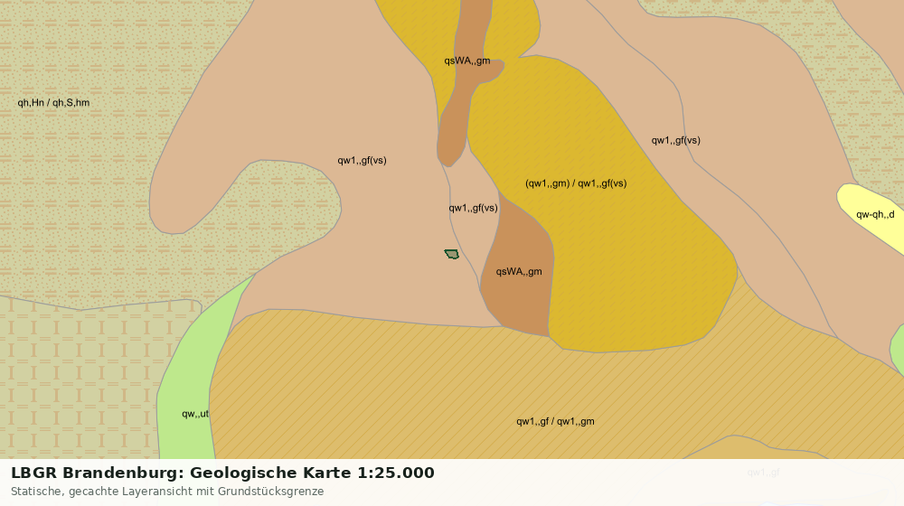 Statische Kartenansicht: LBGR Brandenburg: Geologische Karte 1:25.000