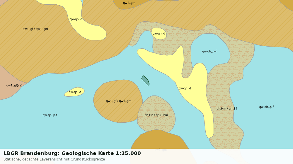 Statische Kartenansicht: LBGR Brandenburg: Geologische Karte 1:25.000