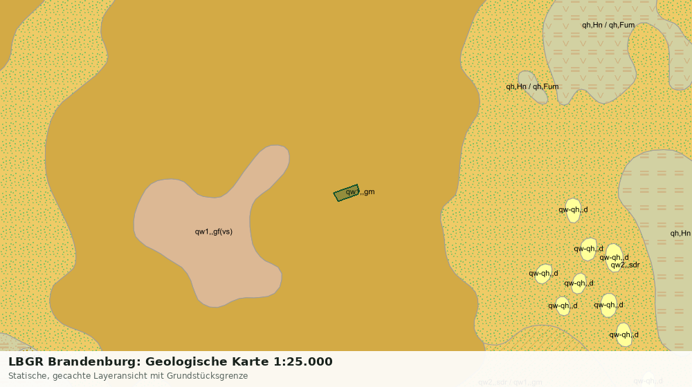 Statische Kartenansicht: LBGR Brandenburg: Geologische Karte 1:25.000