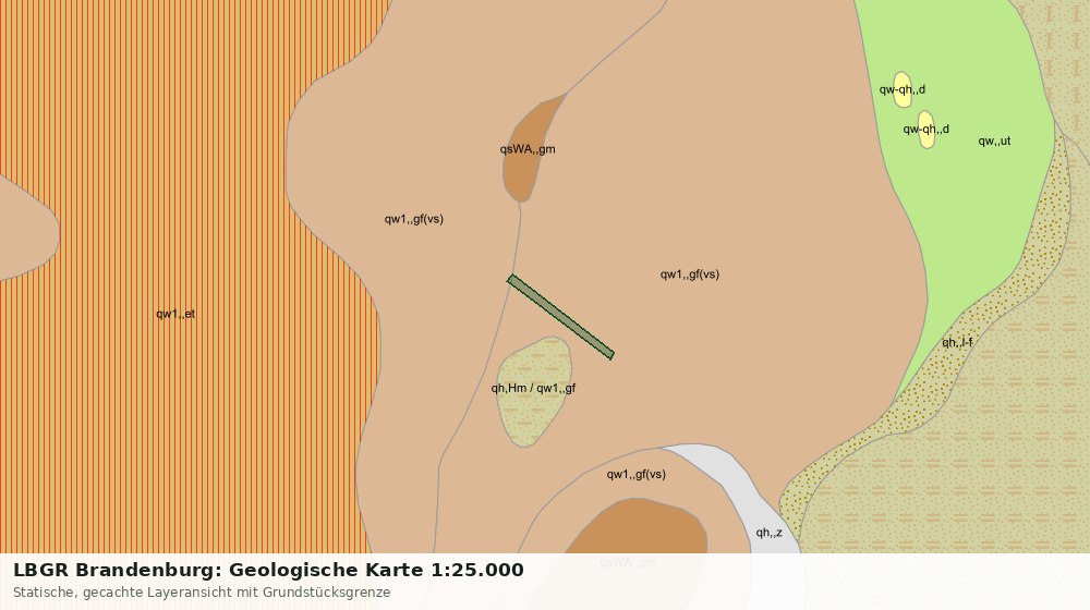 Statische Kartenansicht: LBGR Brandenburg: Geologische Karte 1:25.000