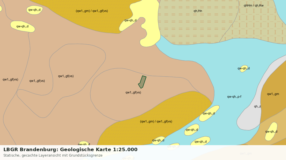 Statische Kartenansicht: LBGR Brandenburg: Geologische Karte 1:25.000