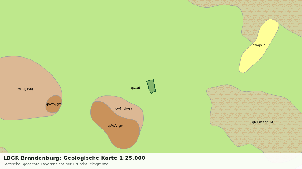 Statische Kartenansicht: LBGR Brandenburg: Geologische Karte 1:25.000