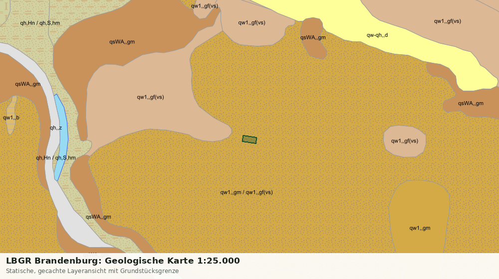 Statische Kartenansicht: LBGR Brandenburg: Geologische Karte 1:25.000