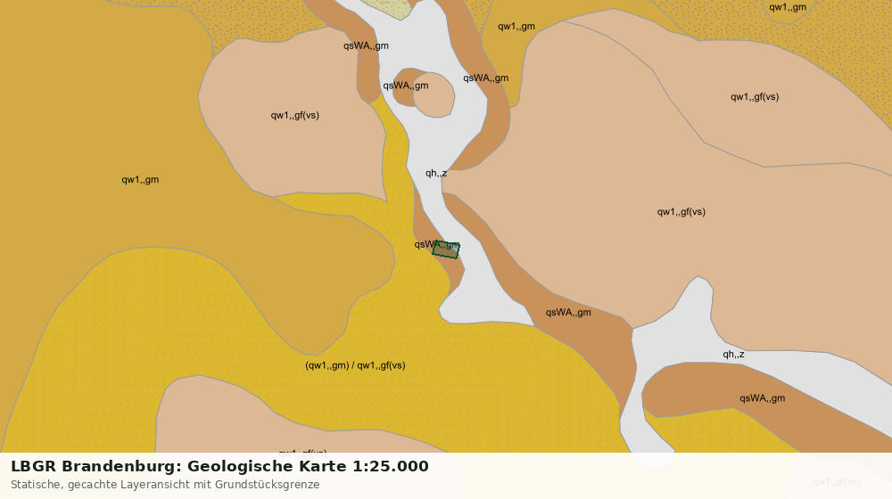 Statische Kartenansicht: LBGR Brandenburg: Geologische Karte 1:25.000