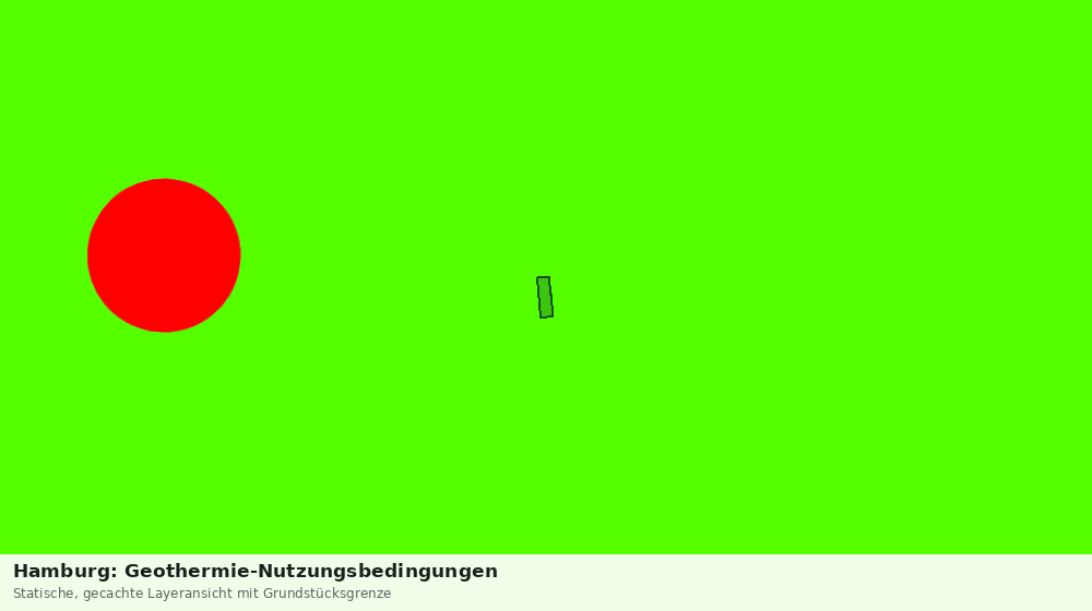 Statische Kartenansicht: Hamburg: Geothermie-Nutzungsbedingungen