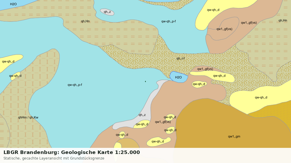 Statische Kartenansicht: LBGR Brandenburg: Geologische Karte 1:25.000