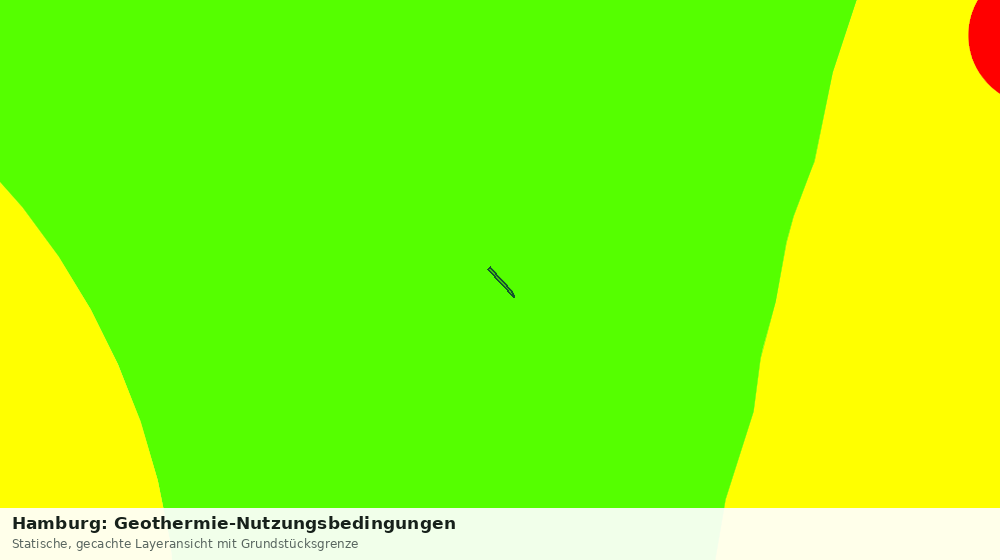 Statische Kartenansicht: Hamburg: Geothermie-Nutzungsbedingungen