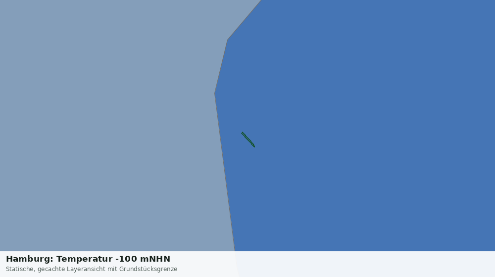 Statische Kartenansicht: Hamburg: Temperatur -100 mNHN