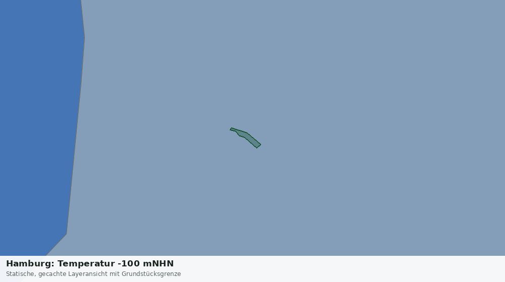 Statische Kartenansicht: Hamburg: Temperatur -100 mNHN