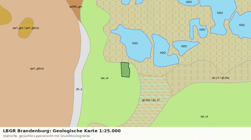 Statische Kartenansicht: LBGR Brandenburg: Geologische Karte 1:25.000