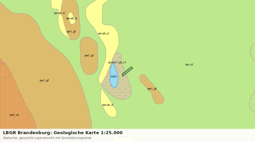 Statische Kartenansicht: LBGR Brandenburg: Geologische Karte 1:25.000