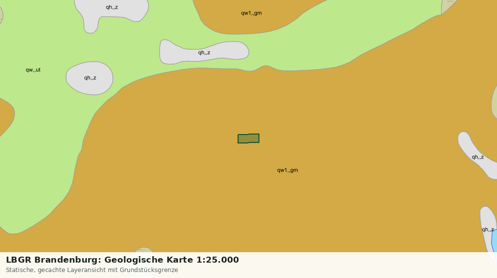 Statische Kartenansicht: LBGR Brandenburg: Geologische Karte 1:25.000