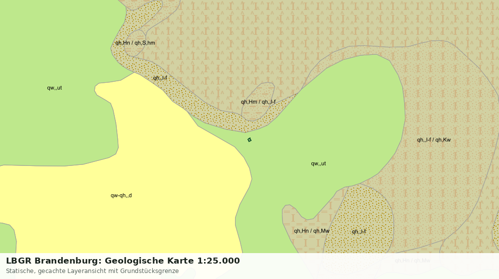 Statische Kartenansicht: LBGR Brandenburg: Geologische Karte 1:25.000