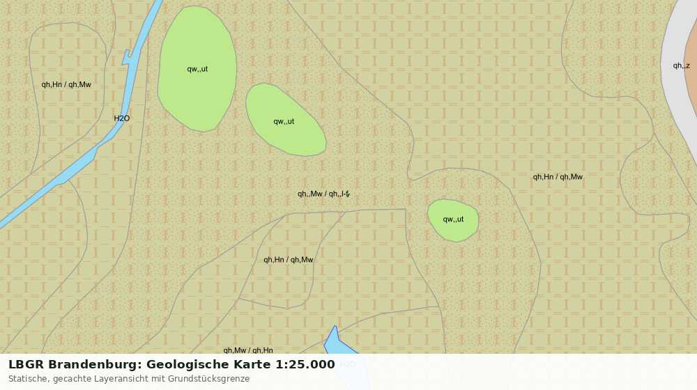 Statische Kartenansicht: LBGR Brandenburg: Geologische Karte 1:25.000