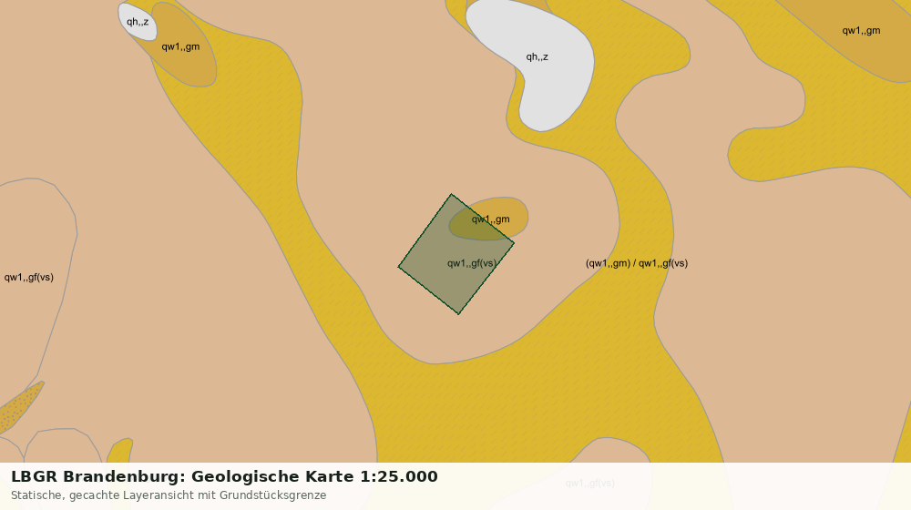 Statische Kartenansicht: LBGR Brandenburg: Geologische Karte 1:25.000
