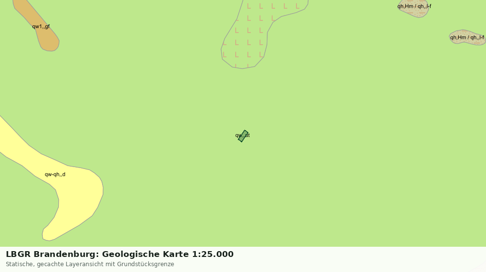 Statische Kartenansicht: LBGR Brandenburg: Geologische Karte 1:25.000