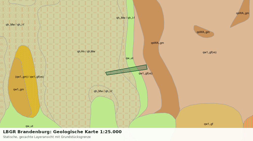 Statische Kartenansicht: LBGR Brandenburg: Geologische Karte 1:25.000